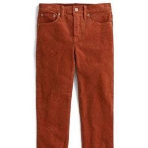 NWT J. Crew Toothpick Corduroy Pants